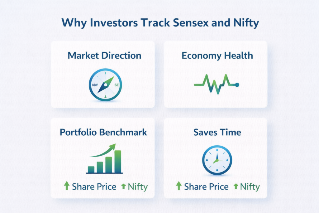 Why investors track Sensex and Nifty 50 benefits India stock market beginners