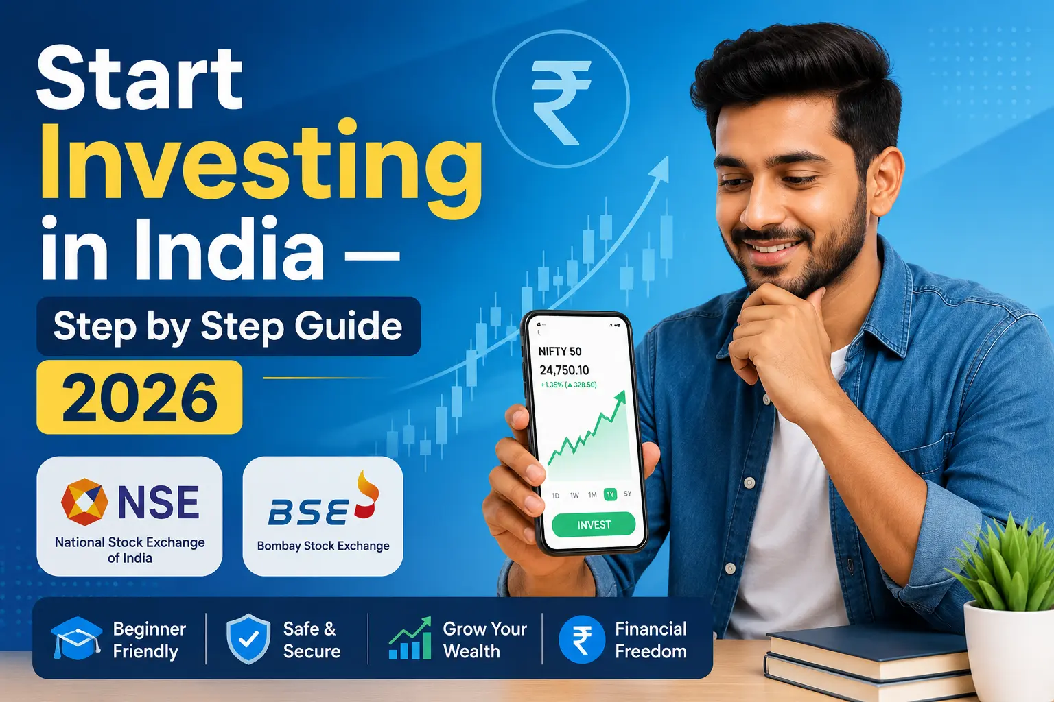 How to start investing in stock market India for beginners step by step guide 2026