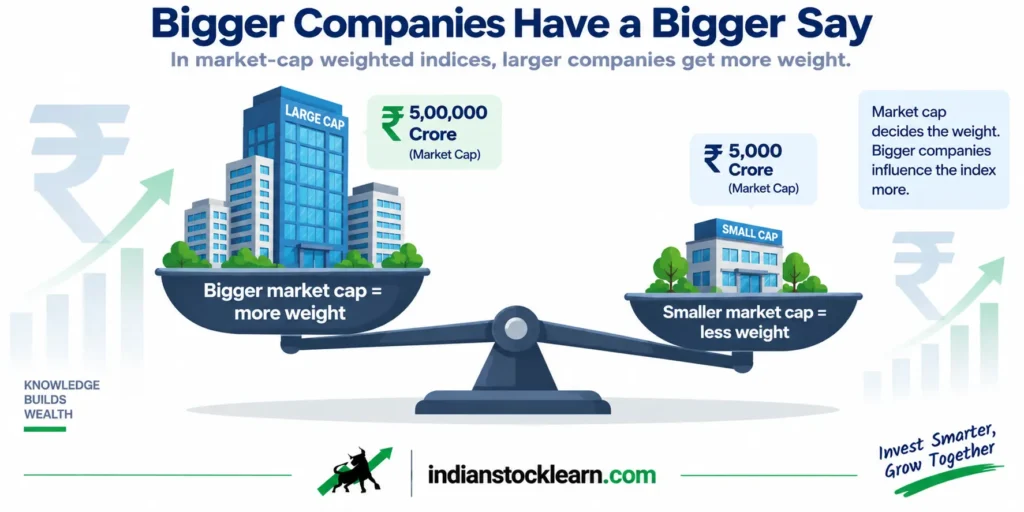 free float market cap weighting explained - nifty index calculation 2026