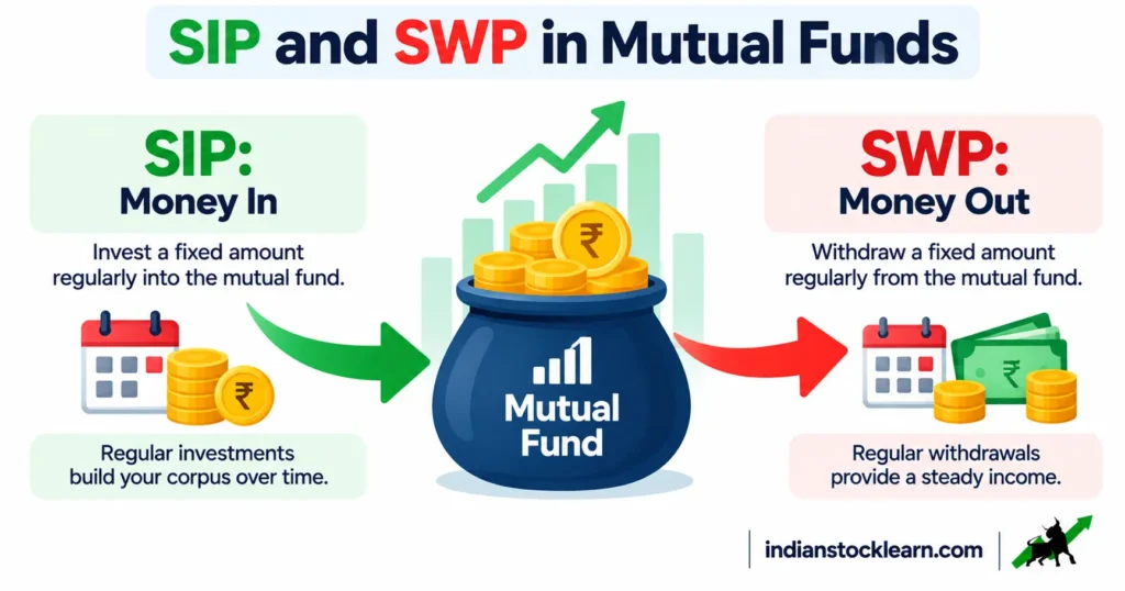 SWP vs SIP money in versus money out india 2026